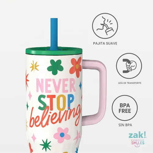 Vista 4 de Zak Designs Vaso aislado de 30 onzas que beneficia a St. Jude Never Stop