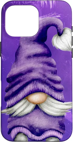 Vista 19 de Cute Gnome Graphic for Gardener and Spring and Summer Purple Case for iPhone 17