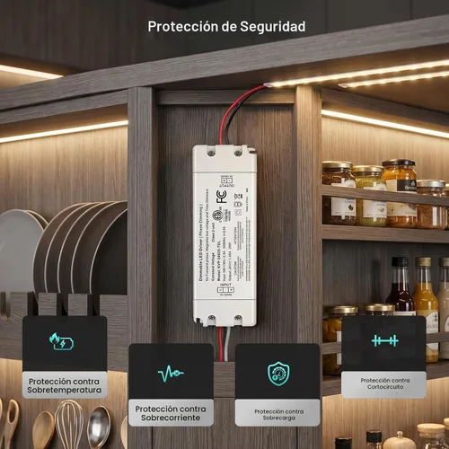 Vista 7 de REYLAX 25W Triac Dimmable LED Driver 24V, CA 120V a DC 24V Transformador