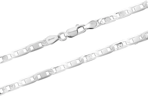 Vista 5 de LeCalla Collar de plata de ley 925 maciza italiana de 0.118 in y 0.157 in de corte de diamante, para mujeres y hombres, con cierre de langosta