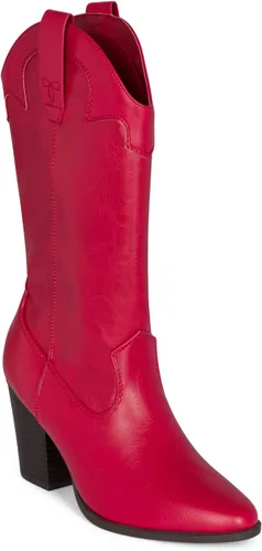 Vista 3 de ONYX - Botas de tacón alto para mujer, con tacón apilado, punta puntiaguda, media pantorrilla