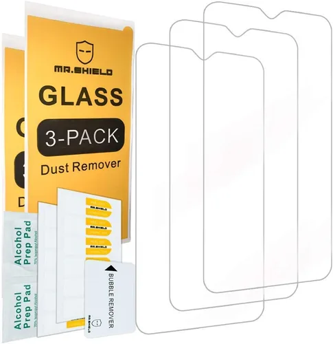Vista 2 de Mr.Shield [Paquete de 3] Protector de pantalla diseñado para Samsung Galaxy A10e / Galaxy A10E [vidrio templado] con repuesto de por vida Vidrio