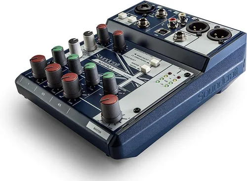 Vista 4 de Soundcraft Notepad-5 Consola mezcladora analógica de formato pequeño con E/S USB, mezclador de 5 canales
