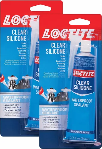Vista 8 de Sellador de silicón transparente impermeable Loctite, tubo de 2.7 onzas (908570), 908570 3oz