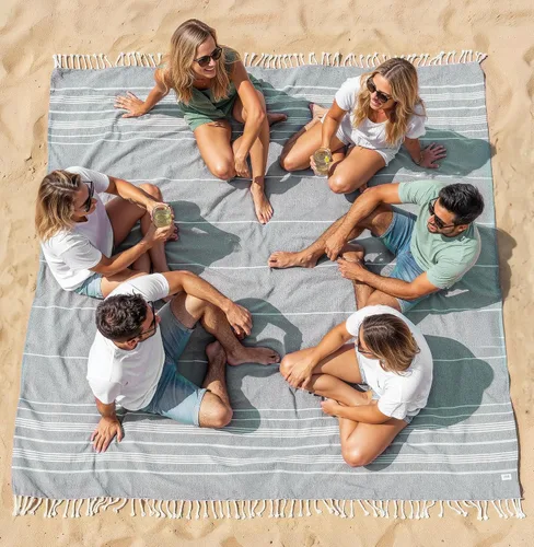 Vista 68 de LANE LINEN - Paquete de 4 toallas de playa de gran tamaño, toalla de piscina prelavada, extragrande, de secado rápido y sin arena, toalla de viaje