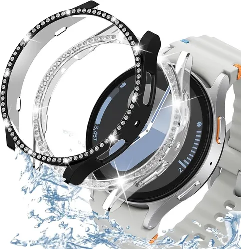 Vista 56 de DEALELE Paquete de 1 + 3 fundas compatibles con Samsung Galaxy Watch 7 Ultra (1.772 pulgadas), funda protectora de policarbonato transparente