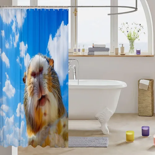 Vista 16 de Feelyou Cortina de ducha con diseño de gato para decoración de baño, bonita cortina de baño para puestos de bañeras, accesorios de baño divertidos