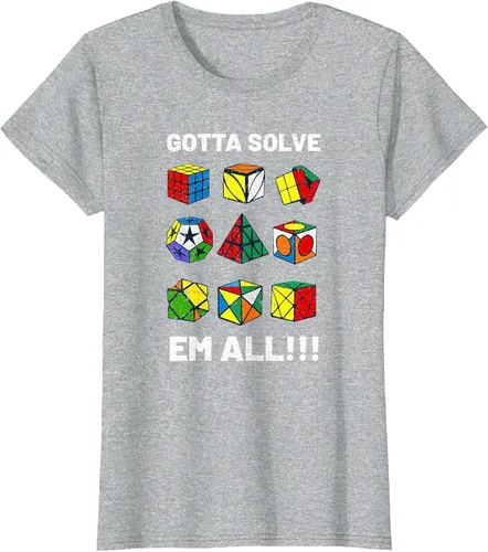 Vista 76 de Competitive Puzzle Cube Gotta Solve Em All Speed Cubing T-Shirt Asphalt Grey