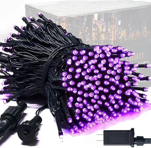 Vista 25 de JMEXSUSS Guirnalda de 250 luces LED que cambian de color, 11 modos, luces cálidas y multicolor para árbol de Navidad con luces de Navidad remotas al