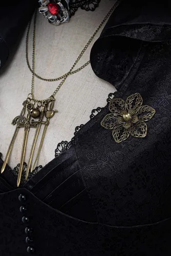 Vista 6 de Vestido de cosplay para mujer, disfraz de vampiro para mujer, disfraz blanco de Halloween con sombrero