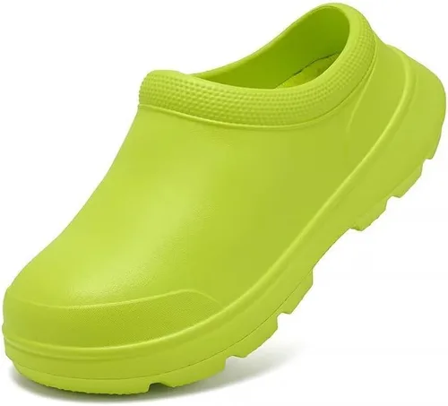 Vista 10 de Zuecos para hombre y mujer, antideslizantes, impermeables, zapatos de jardín, ligeros, para chef, enfermera, zapatos de trabajo