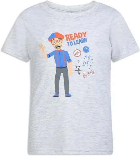 Vista 4 de Blippi Boys 3 Pack T-Shirts for Infant and Toddler BlueOrangeGrey