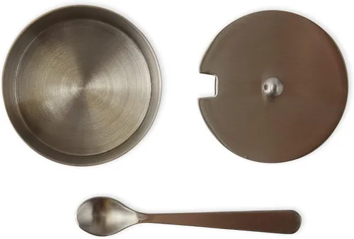 Vista 3 de RSVP International Endurance Kitchen Collection - Juego de salero con cuchara, 2 onzas, acero inoxidable cepillado