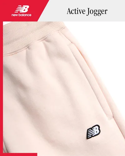 Vista 62 de New Balance Pantalones deportivos para niña, forro polar de mezcla de algodón suave con cordón y bolsillos (tallas 8-16)