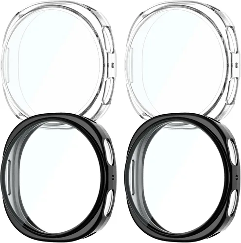 Vista 22 de Rc-Z para Samsung Galaxy Watch 5/Galaxy Watch 4 de 40 mm, paquete de 4 fundas de TPU suave con cubierta completa para la cara, protector de pantalla