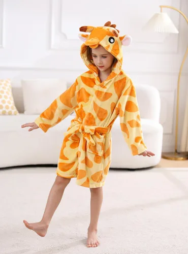 Vista 3 de CuteOn Bata de baño para mujer, forro polar suave con capucha y felpa