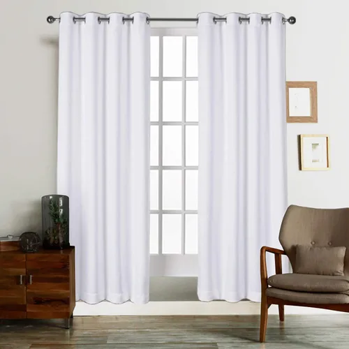 Vista 10 de Tiny Break Cortinas ocre de algodón – Cortinas sólidas y gruesas para ventana/puerta de 84 pulgadas de largo, hechas de 100% algodón, ojales