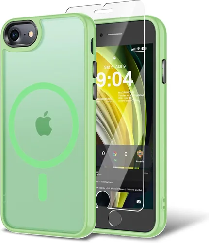 Vista 21 de Funda para iPhone 11 con protector de pantalla, compatible con MagSafe, ultra delgada, translúcida, mate, a prueba de golpes, color negro