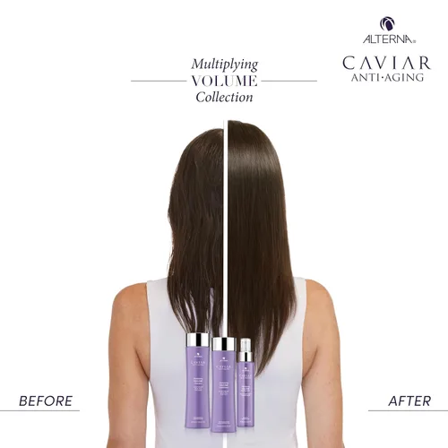 Vista 12 de Alterna Caviar Anti-Envejecimiento Multiplicación Volumen Styling Mist, 5 onzas, Para Cabello Fino, Delgado, Agarre Ligero, Libre de Sulfato