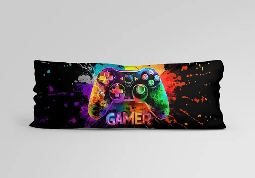 Vista 11 de NTBED Funda de almohada corporal con cierre de sobre de microfibra para videojuegos para niños y adultos (20 x 54 pulgadas, azul)