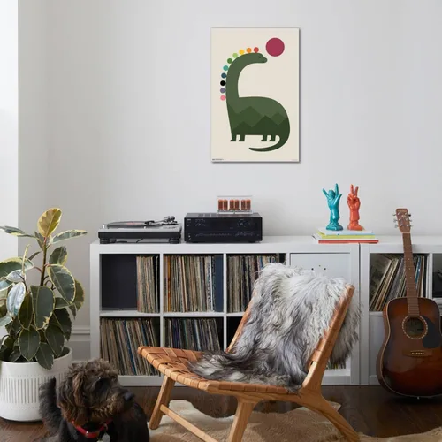 Vista 4 de Trends International Andy Westface - Póster de pared de lienzo iluminado con diseño de dinosaurio
