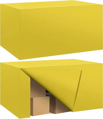 Vista 23 de Paquete de 2 manteles ajustados para mesa rectangular de 4 pies, 48 x 24 pulgadas, cubiertas de mesa verde manzana, tela de poliéster resistente al