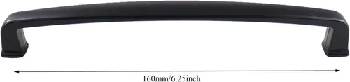 Vista 2 de Formosa Design Hardware - Paquete de manijas y perillas negras para gabinetes de estilo variado (5 orificios centrales de 6.25 pulgadas/6.299 in)