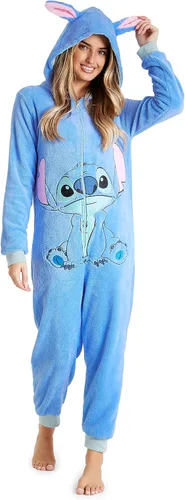Vista 7 de Disney Pijamas de Stitch para Mujeres - Pijamas Mullidos de Minnie Mouse Eeyore Maléfica Ropa de Descanso - Regalos de Stitch Negro Jack Skellington