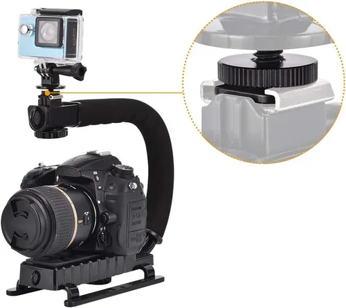 Vista 2 de Paquete de 4 tornillos adaptadores de cámara de 1/4 de pulgada: soportes versátiles de flash para plataformas de cámara DSLR, trípodes y accesorios