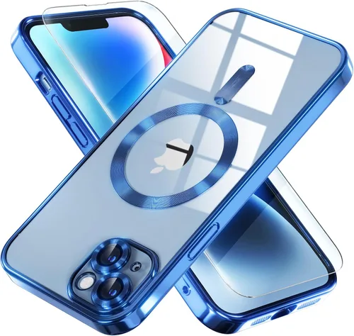Vista 20 de Misea Funda magnética para iPhone 14 compatible con MagSafe [nunca amarillenta] [protección contra caídas de grado militar] protector completo