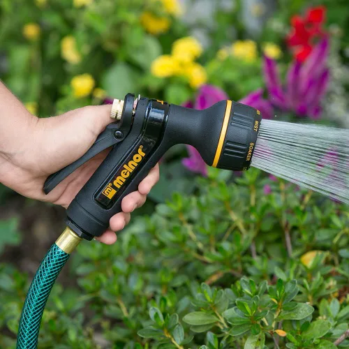 Vista 4 de Boquilla de manguera Melnor, pulverizador de agua de metal para servicio pesado, Serie XT200