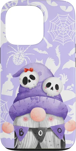 Vista 10 de iPhone 16 Boo Gnome Halloween Purple Spooky Creepy Cute Watercolor Case