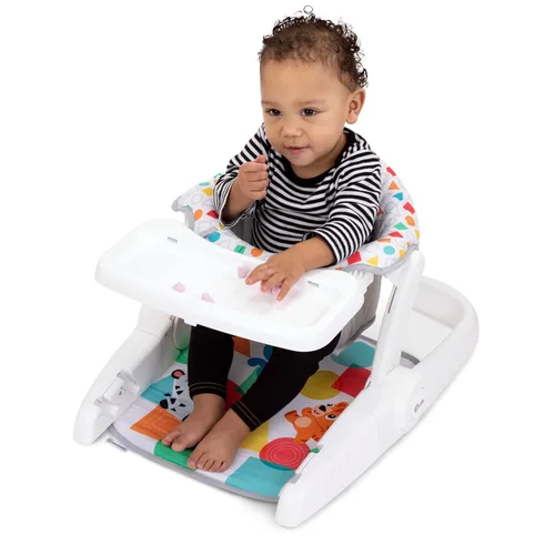 Vista 4 de Baby Einstein 4 en 1 Kickin' Tunes - Asiento de piso para aprender a sentarse música e idioma, con 2 posiciones y piano desmontable, a partir de 4
