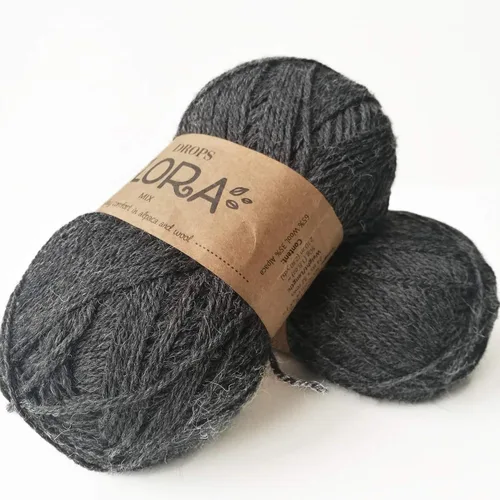 Vista 18 de 65% lana 35% hilo de alpaca, Drops Flora, 1 o superfino, peso de dedos, 4 capas, 1.8 onzas, 230 yardas por bola (01 blanco apagado)