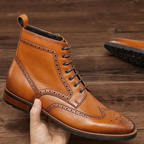 Vista 4 de Dockorio Botas Oxford casuales para hombre, botas de vestir Chukka para hombre