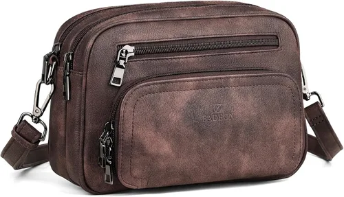 Vista 3 de FADEON Bolsos cruzados para mujer y mochila para laptop Colección Marrón
