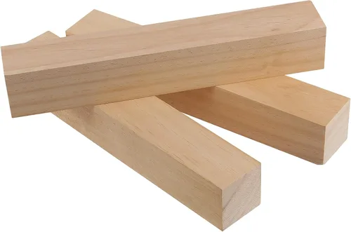 Vista 3 de 8 bloques de tallado de madera de pino de 2 x 2 x 12 pulgadas, rectángulos sin terminar en blanco para tallar bricolaje, arte y manualidades