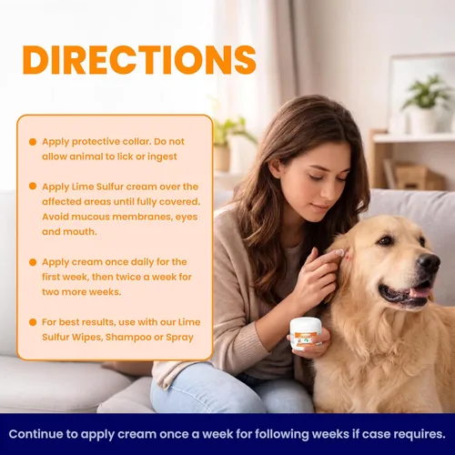 Vista 5 de Healthy Paw Life - Crema para la piel de mascotas con azufre de lima (2 onzas), soporte tópico calmante para la piel de perros, gatos, cachorros