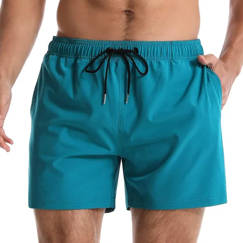 Vista 2 de Surenow Traje de baño para hombre, de secado rápido, con forro de malla, divertido traje de baño de playa