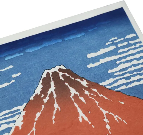 Vista 3 de MUSEO DE JAPÓN, Katsushika Hokusai, Fine Wind Clear Weather Red Fuji, arte japonés, arte Ukiyo-e, impresión de madera genuina impresa a mano, papel