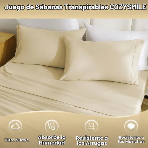 Vista 6 de CozySmile Juego de Sábanas Suaves como Seda Twin XL - Sábanas de Microfibra Transpirable Refrescante de Lujo de 3 Piezas, Bolsillo Profundo de 16