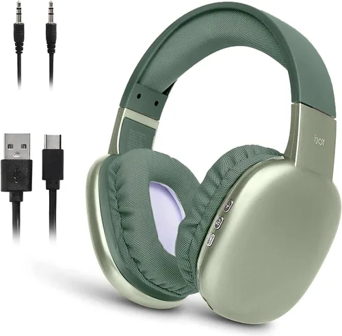 Vista 12 de iJoy - Auriculares ultra inalámbricos con micrófono, auriculares Bluetooth inalámbricos recargables sobre la oreja con 10 horas de reproducción