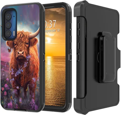 Vista 20 de Funda para Moto G Stylus 5G 2023 con funda de clip para cinturón y soporte, resistente de doble capa, resistente a prueba de golpes, para Motorola