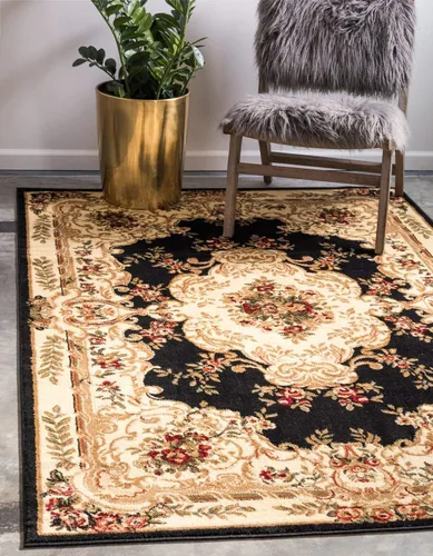 Vista 13 de Unique Loom colección Versailles - Alfombra clásica tradicional con motivo de medallón; 2' 2 x 3' 0 pies, rectangular, color borgoña/marfil