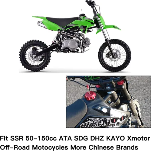 Vista 5 de GREHUA Cubierta de Tapa de Gasolina para Dirt Bike con Tubo de Ventilación Compatible con 50cc 70cc 90cc 110cc 125cc SSR110 SSR125 Taotao DB10 DB14