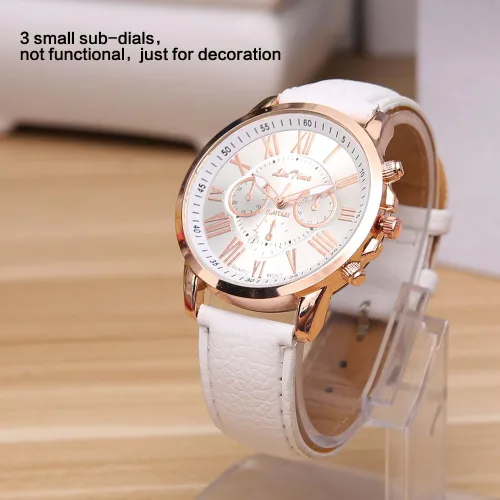 Vista 3 de 10 relojes surtidos al por mayor, platino, cuarzo, a la moda, para mujer