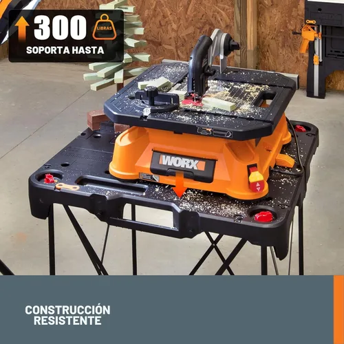 Vista 4 de Worx WX066 Sidekick Mesa de trabajo plegable, banco de trabajo portátil todo en uno