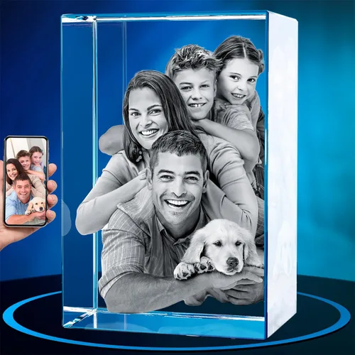 Vista 15 de ArtPix 3D Foto de cristal, regalos personalizados de Navidad para esposa, mujer, mamá, ella, él, hombres, madre, abuela, gran regalo personalizado