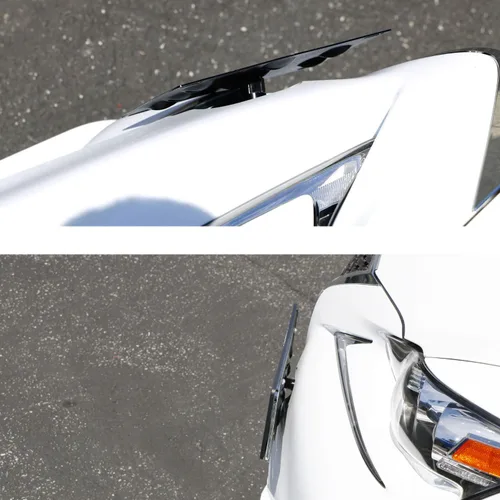 Vista 6 de iJDMTOY Kit de adaptador de soporte de montaje de placa para parachoques delantero sin perforación, con gancho de remolque, compatible con Lexus IS