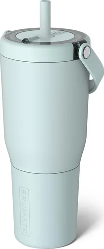 Vista 47 de BrüMate Resa - Vaso de viaje 100% a prueba de fugas de 25 onzas con asa y pajilla, popote SoftSip flexible, funda de silicona para mayor